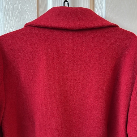 Karen Kane One button Blazer Red Ahead Wool career Coat Jacket Small - Picture 8 of 9